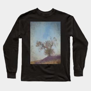 Old Olive Tree and Lavender Long Sleeve T-Shirt